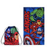 Toalla de Playa con Bolso Disney Avenger Heroes 70 x 140 + 33 x 42 cm