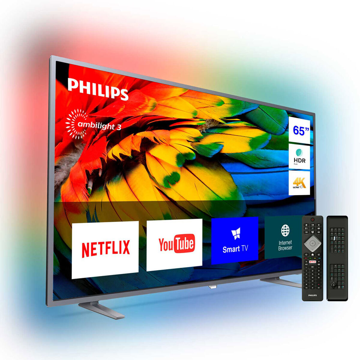 LED 65" Philips 65PUD6703 Smart TV Ultra HD 4K Ambilight y Teclado Qwerty