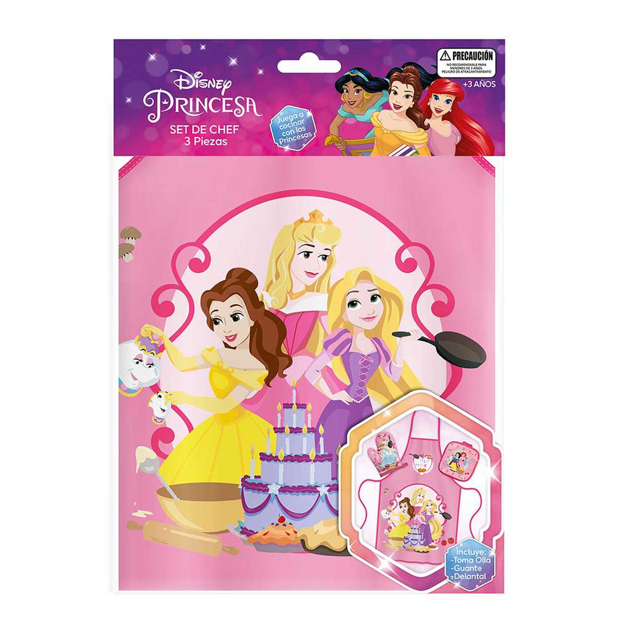 Set de Chef 3 Piezas Princesas Disney
