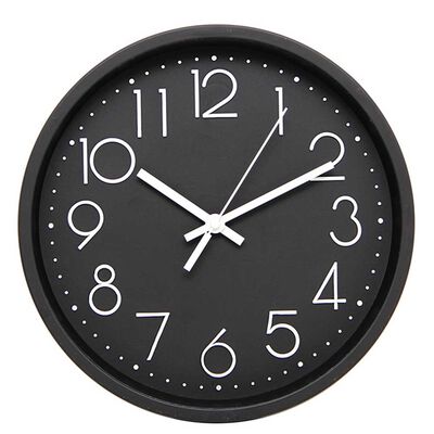 Reloj de Pared Plástico Vgo Circular 30 cm Negro