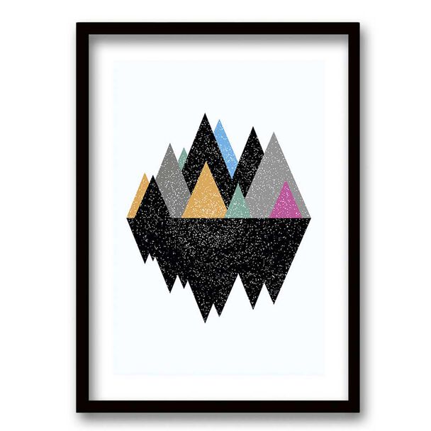 Cuadro Decorativo Retela Montaña Geométrica 50 x 35 cm