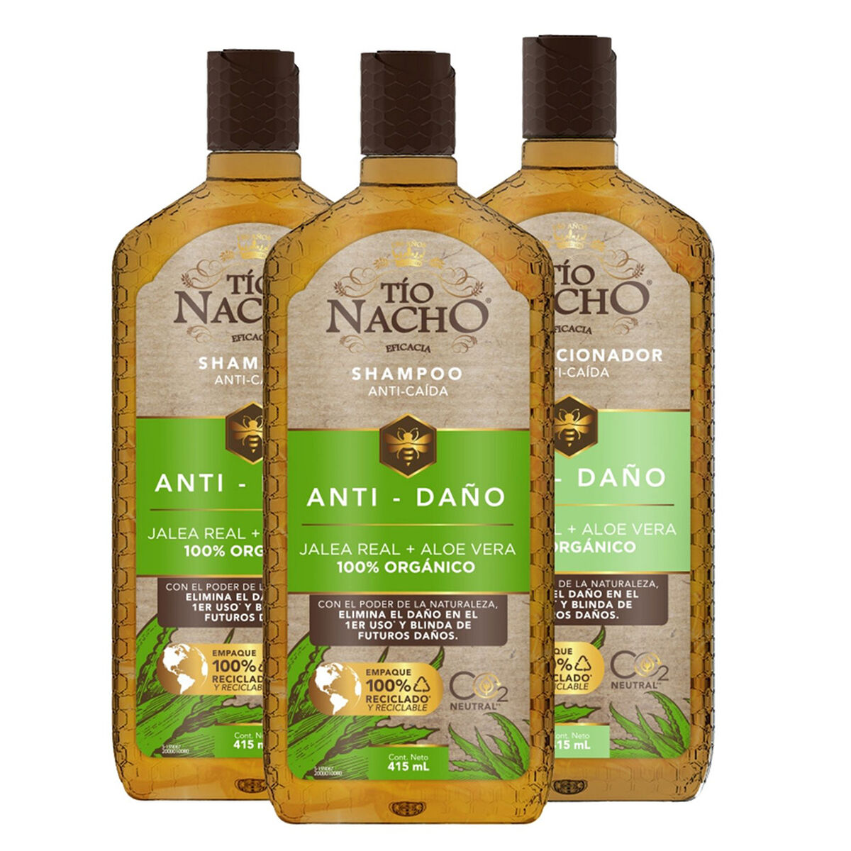 Tío Nacho Pack Aloe Vera 2 Shampoo + 1 Acondicionador