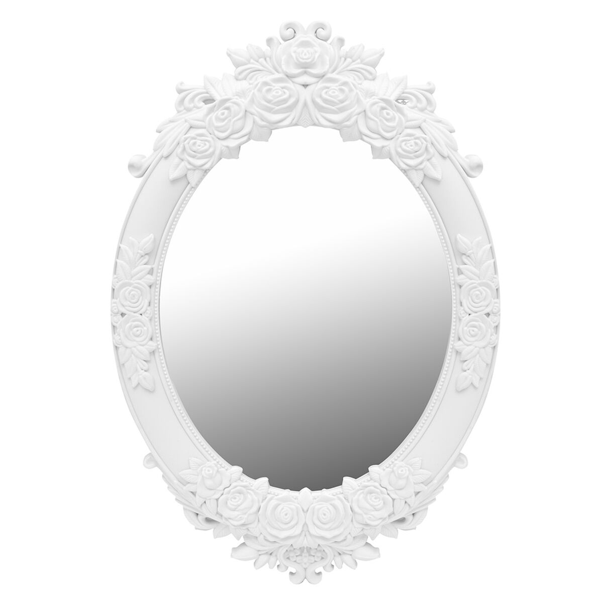 Espejo Vgo Ovalado Antique Blanco 62X43X3 Blanco