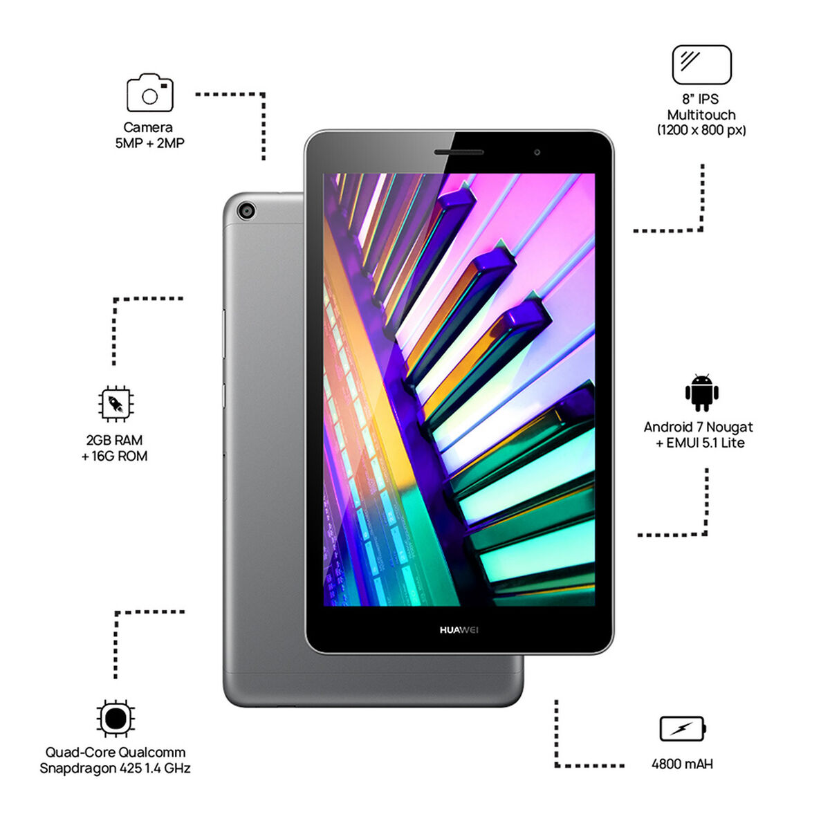 Tablet Huawei T3 Quad Core 2GB 16GB 8”