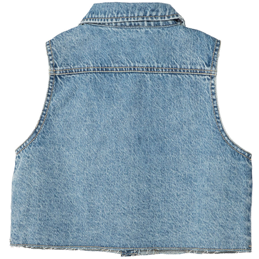 Chaqueta De Mezclilla Para Mujer Chaquetas De Mezclilla De Manga Larga Sin Cuello Con Botones Azul Profundo S Unique Bargains Chaqueta