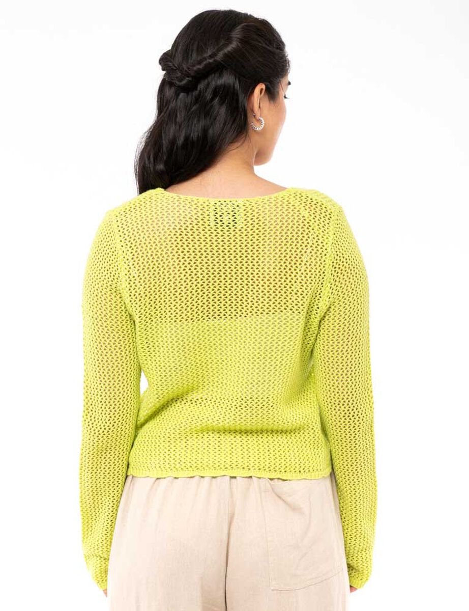 Sweater Crochet Crop Mujer Icono