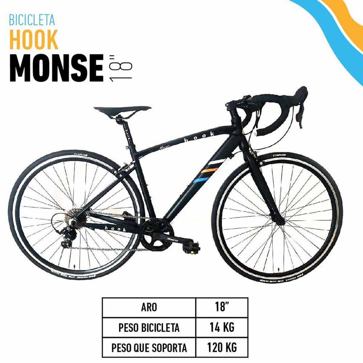 Bicicleta de Paseo Hook Monse Aro 18