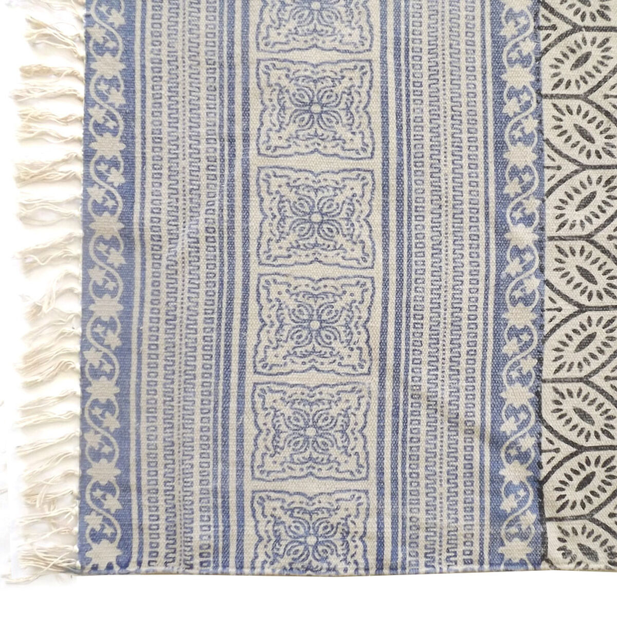 Alfombra Valencia kelim cotton printed 150 x 200 cm