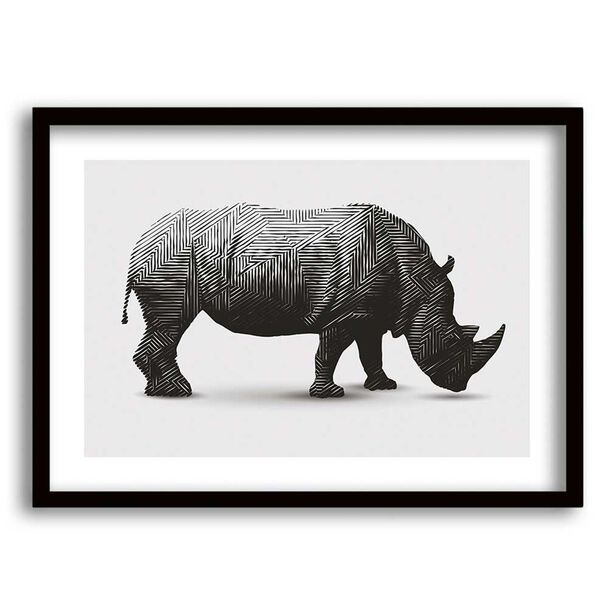 Cuadro Decorativo Retela Rinoceronte 70 x 50 cm