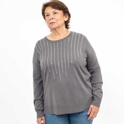 Sweater Con Apliques Mujer Extralindas