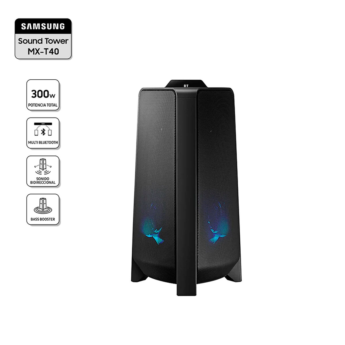 Minicomponente Samsung Sound Tower MX-T40/ZS 300W 2020 Negro