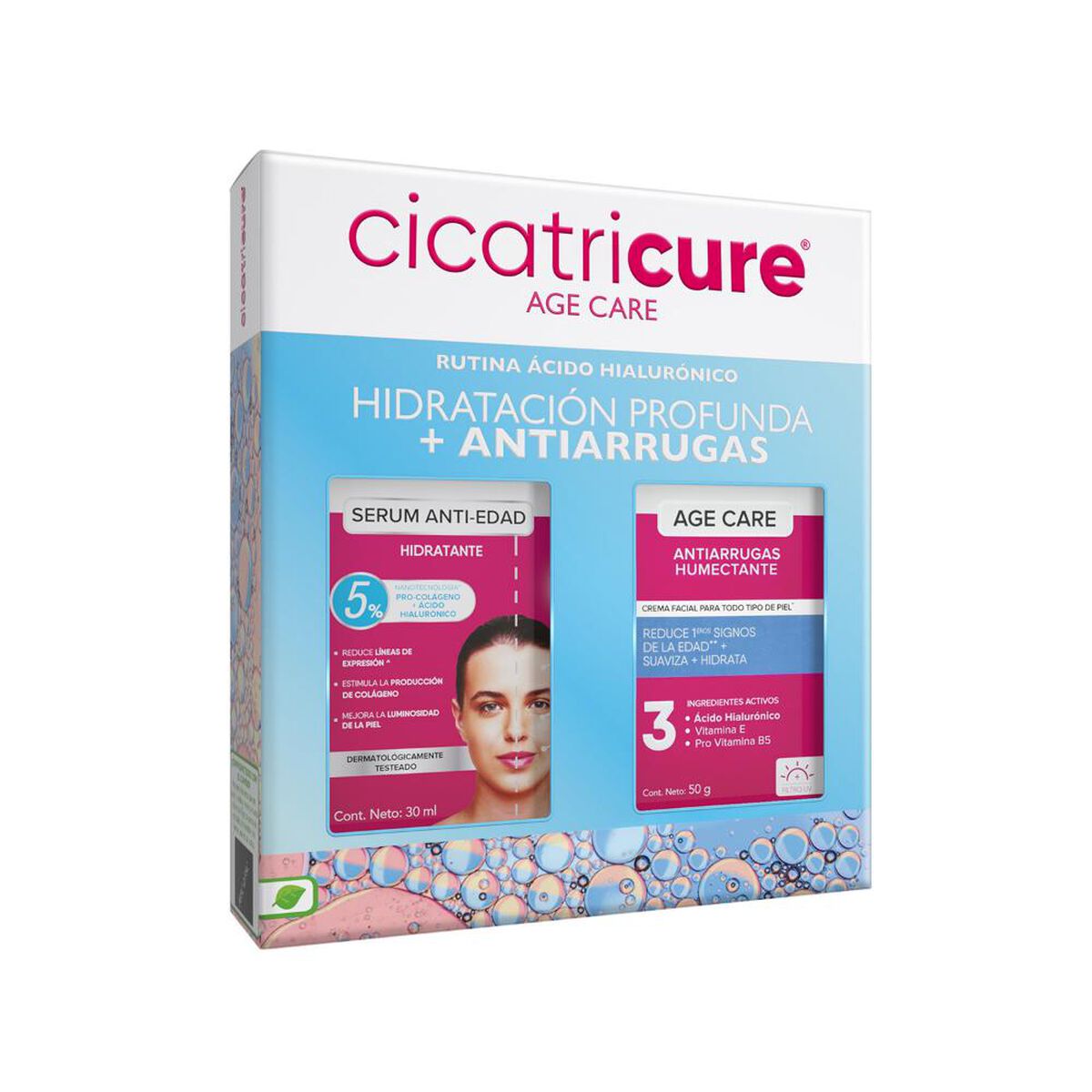 Pack Serum Hidratante 30Ml + Age Care Crema Humectante 50Gr Cicatricure