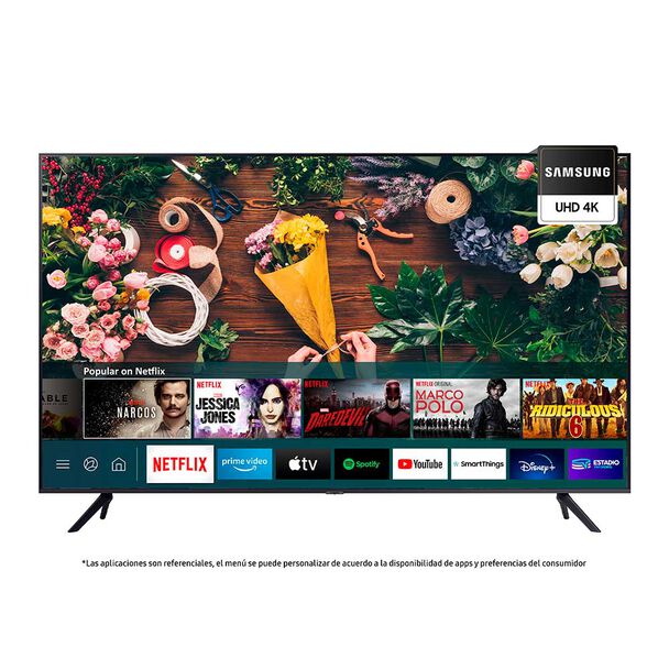 LED 50" Samsung UN50AU7090GX Smart TV 4K UHD 2022
