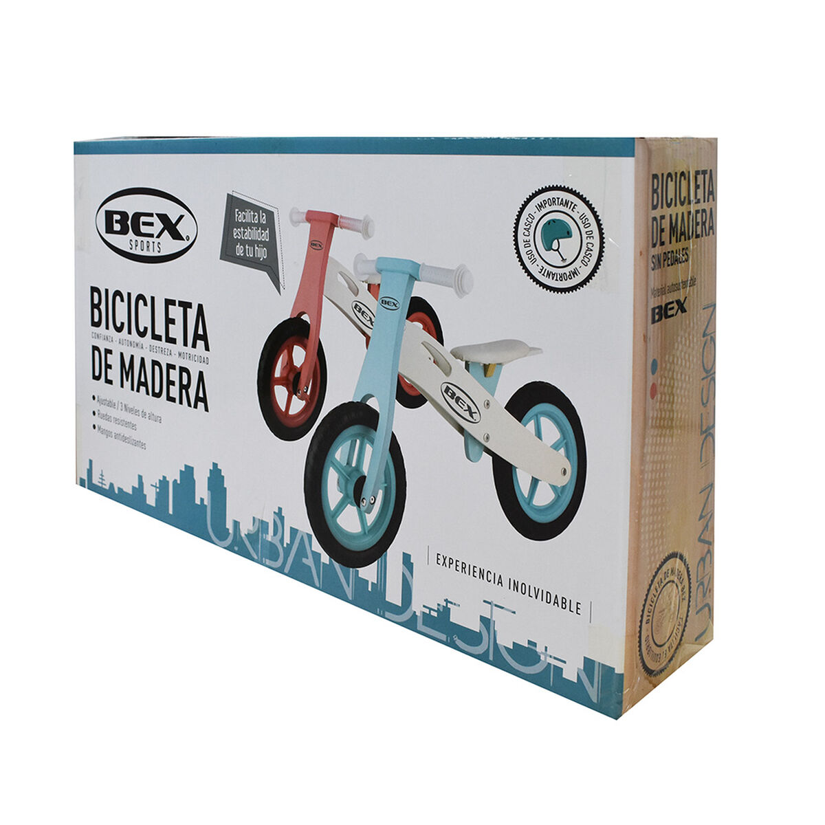 Bicicleta de Equilibrio BEX de Madera Azul BCI002