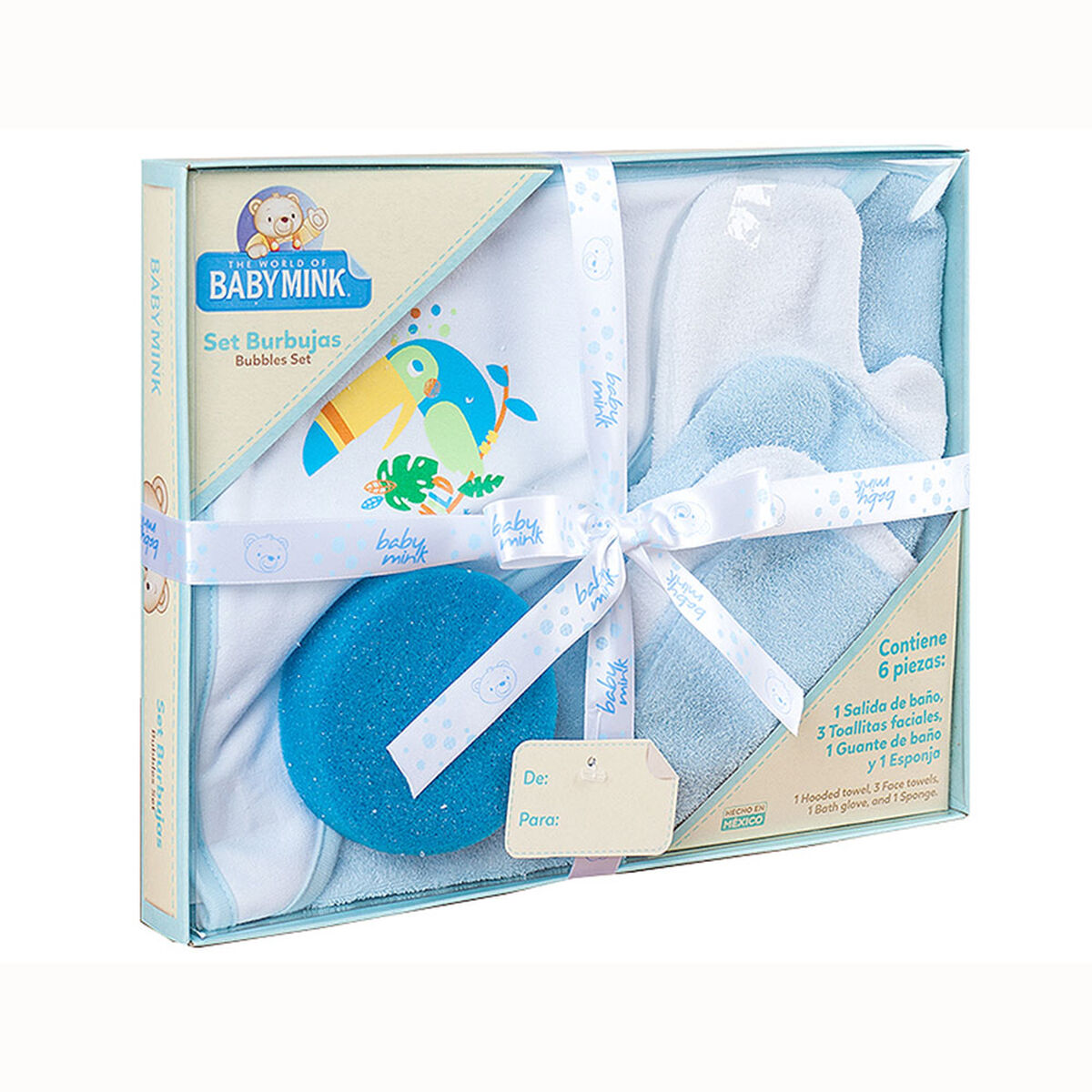 Set de Baño Kit Burbujas Azul Baby Mink