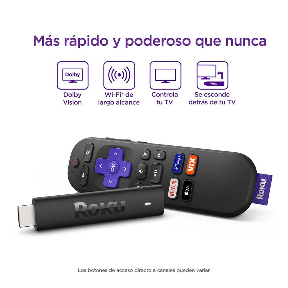 Reproductor Streaming Roku Stick+ 3810MX