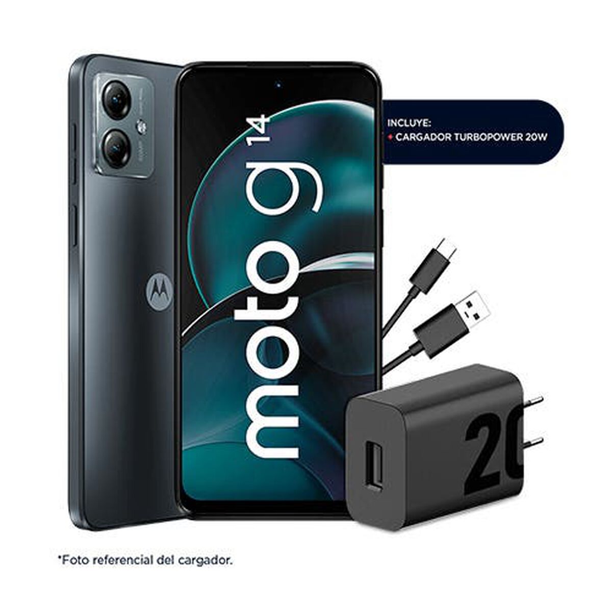 Celular Motorola Moto G14 128GB 6,5" Gris Claro