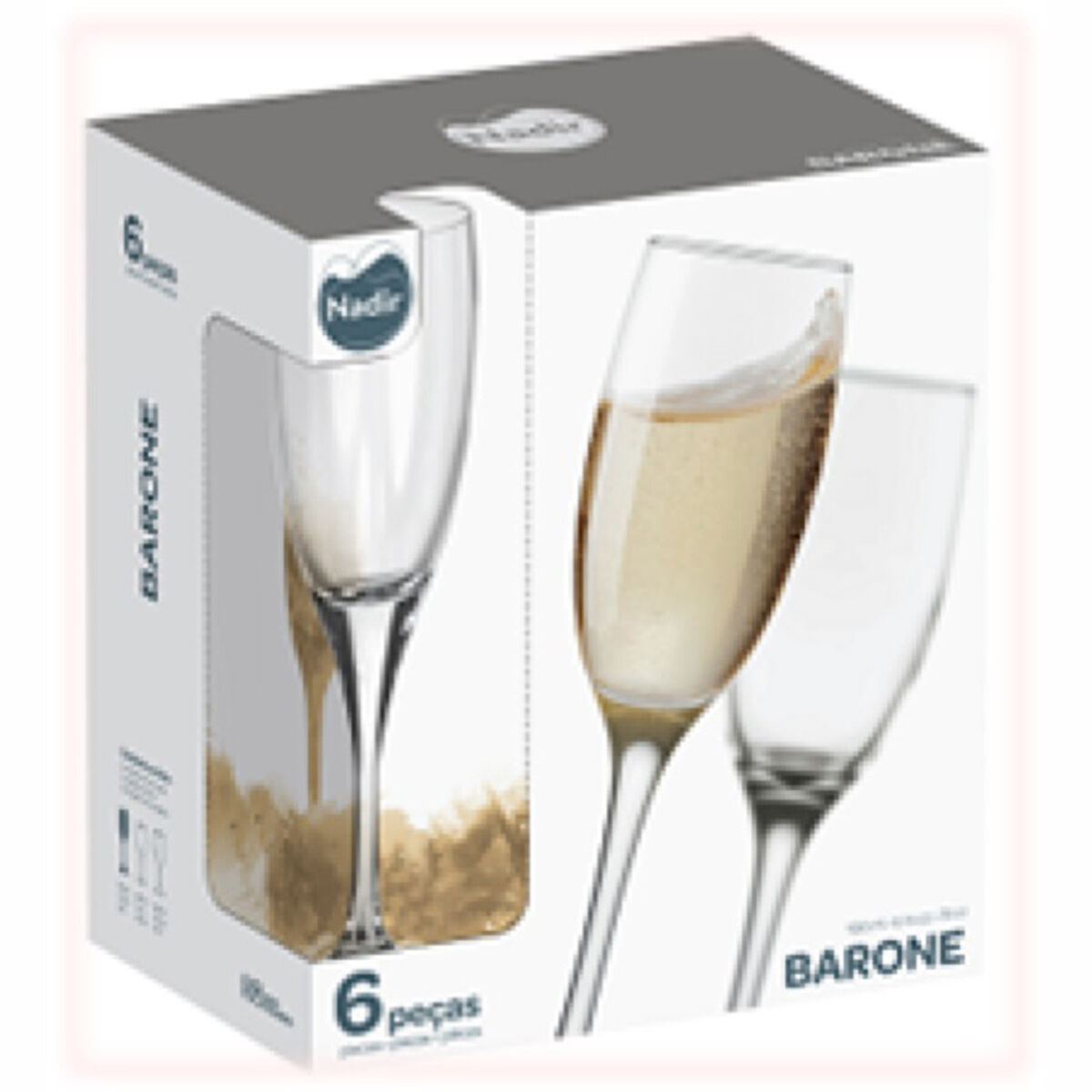 Set 6 Copas de Champagne Barone 195 cc