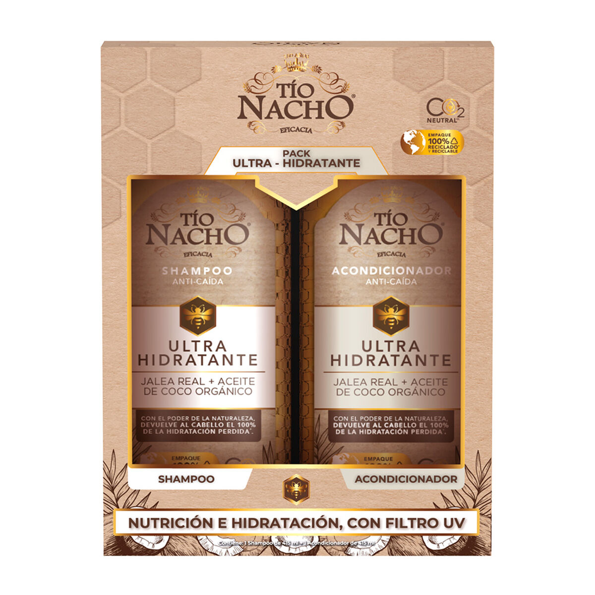 Pack Tío Nacho Coco Ultra Hidratante Shampoo + Acondicionador