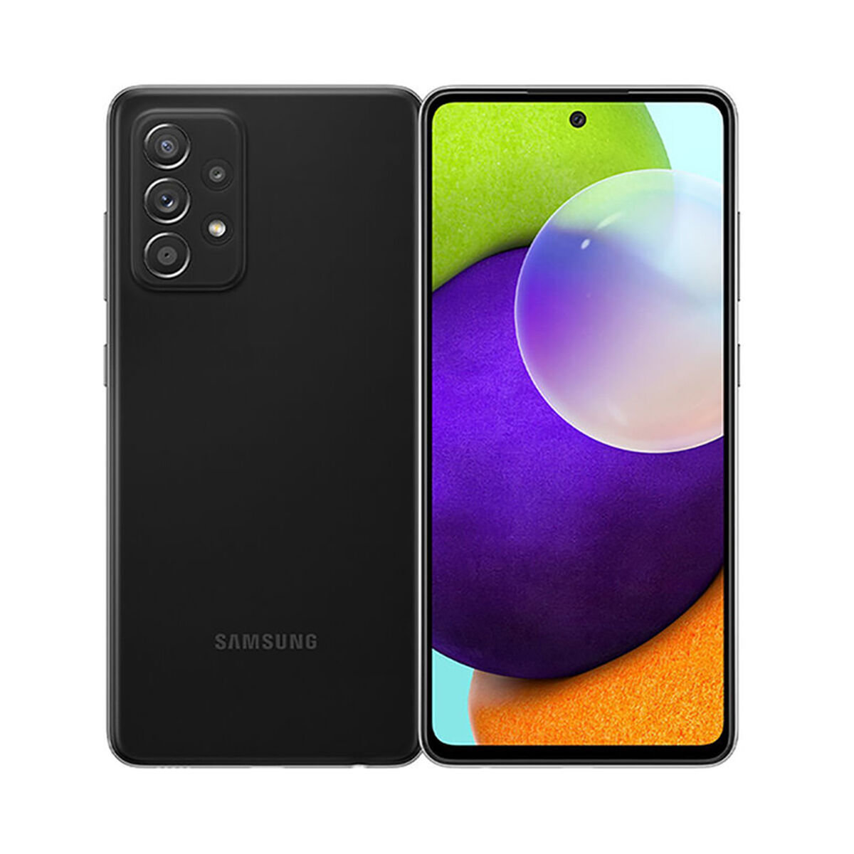 Combo Celular Samsung Galaxy A52 LTE 128GB 6,5" Awesome Black Liberado + Audífonos Bluetooth Galaxy Buds2 Graphite + Cargador 15W USB Flat TA Fast Charge
