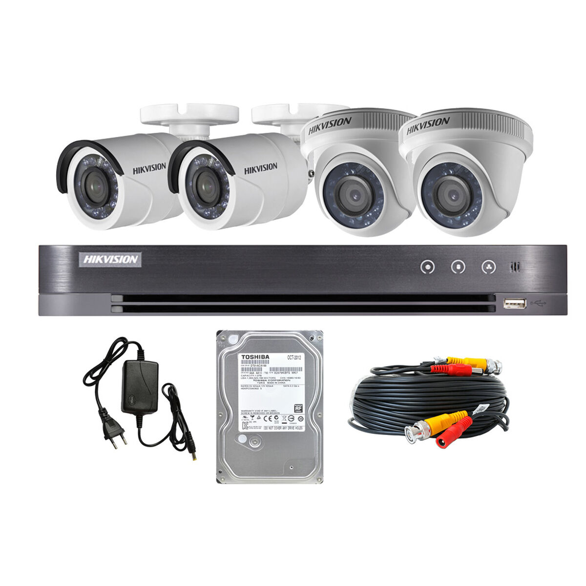 Kit de Seguridad Hikvision CCTV Cámaras KIT 4ch HD 720P | Ofertas en laPolar.cl