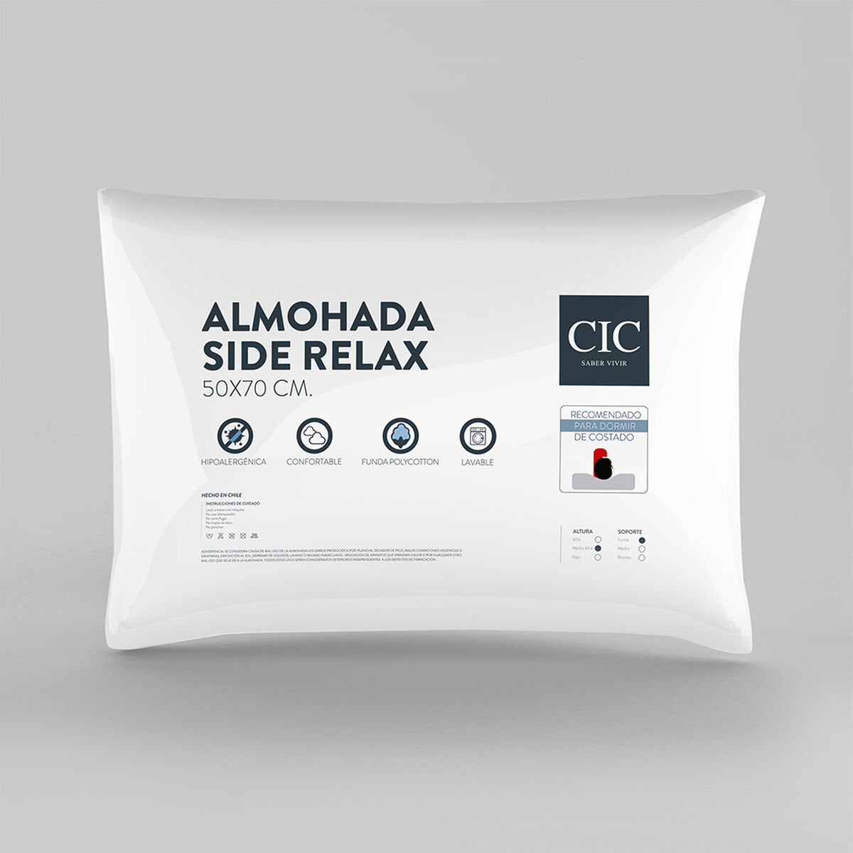 Almohada CIC Fibra Side Relax 50 x 70 cm