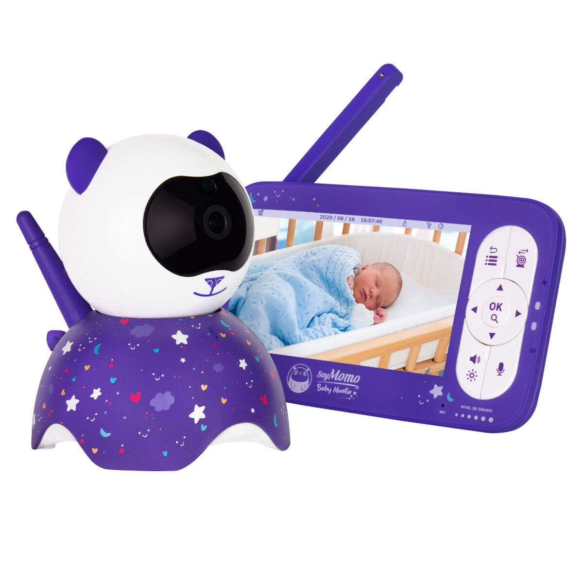 SoyMomo Baby Monitor 5" HD Color Cam 355°