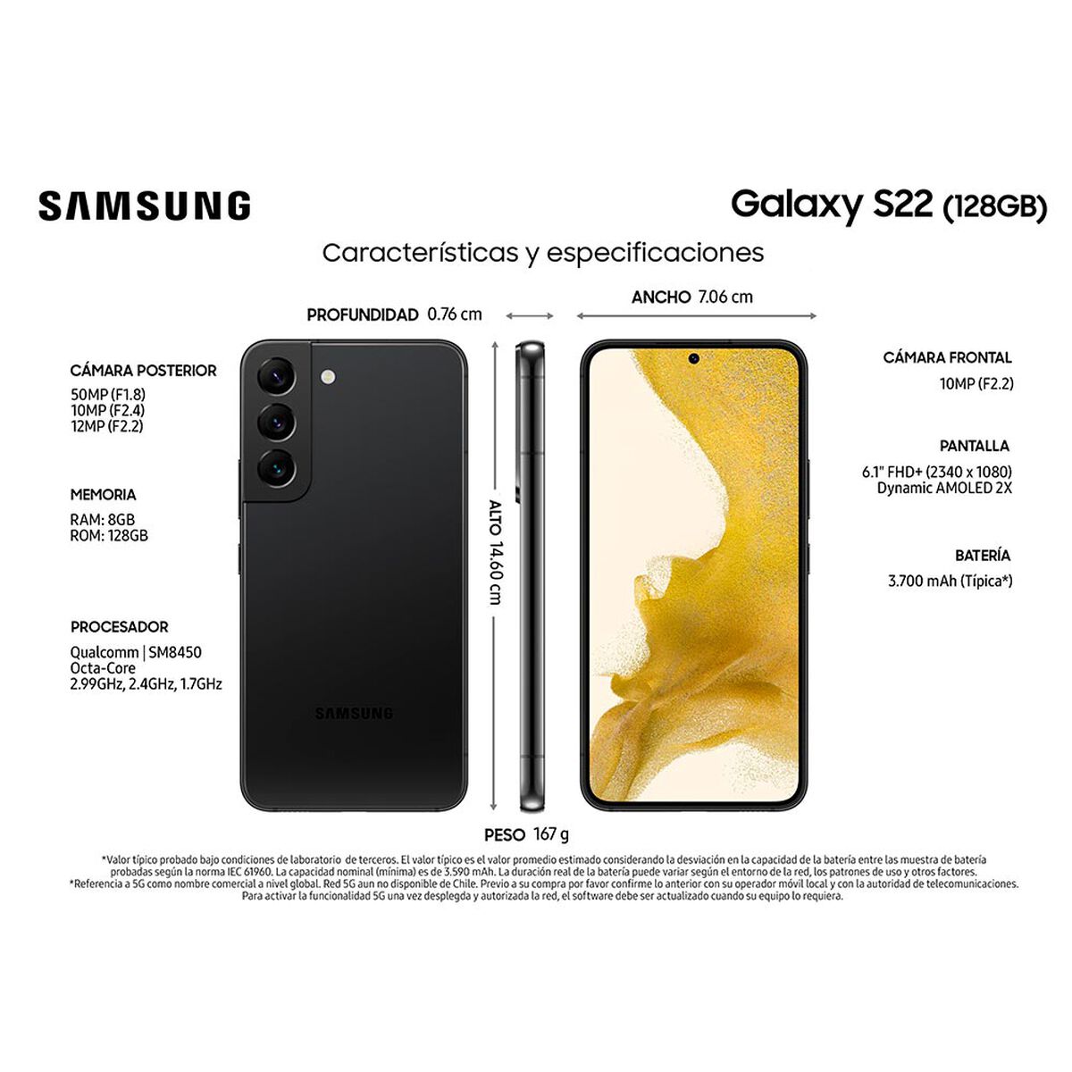 Samsung Galaxy S22 Plus - Ficha Técnica 