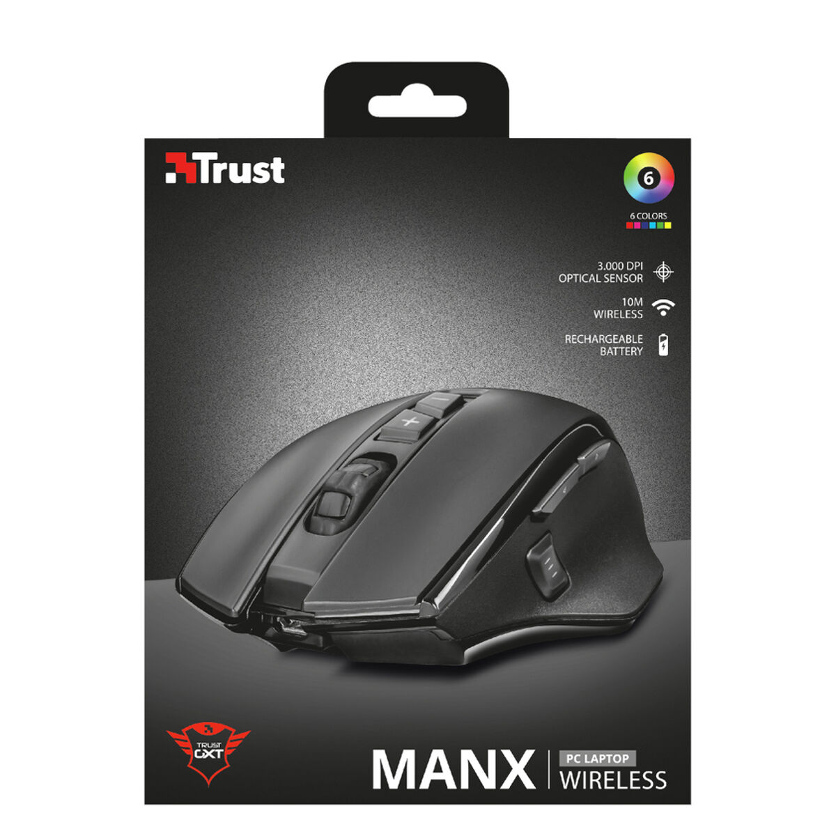 Mouse Gamer Inalámbrico Recargable GXT140 Manx Trust