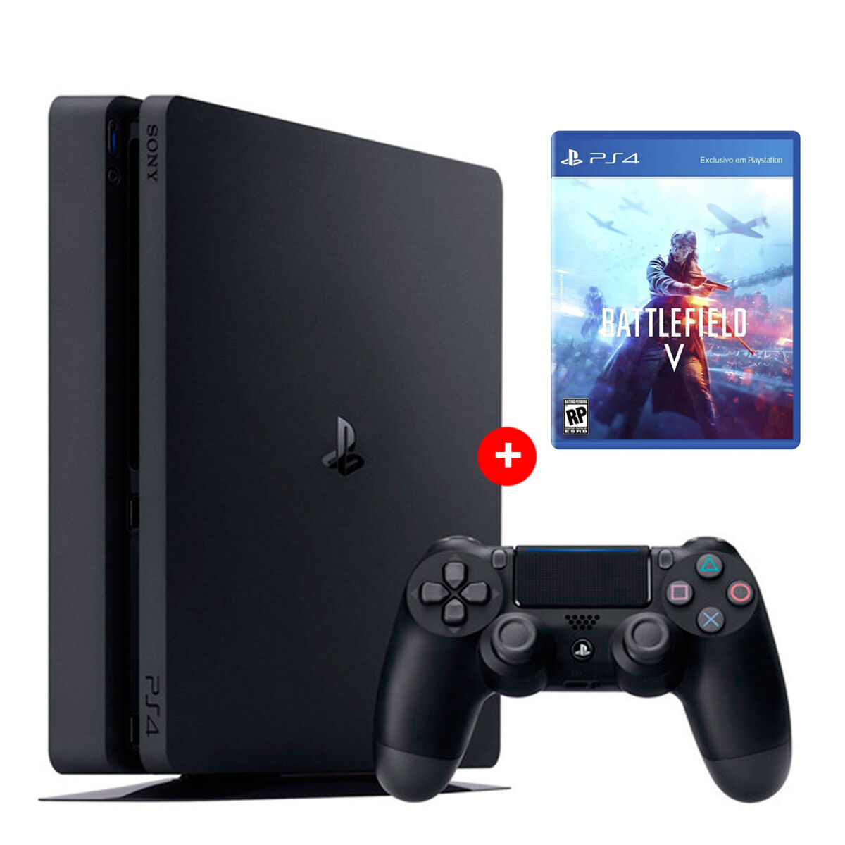 PS4 Sony 500GB Reacondicionada Americana + 1 Mando Inalámbrico DualShock + Juego PS4 EA Battlefield V