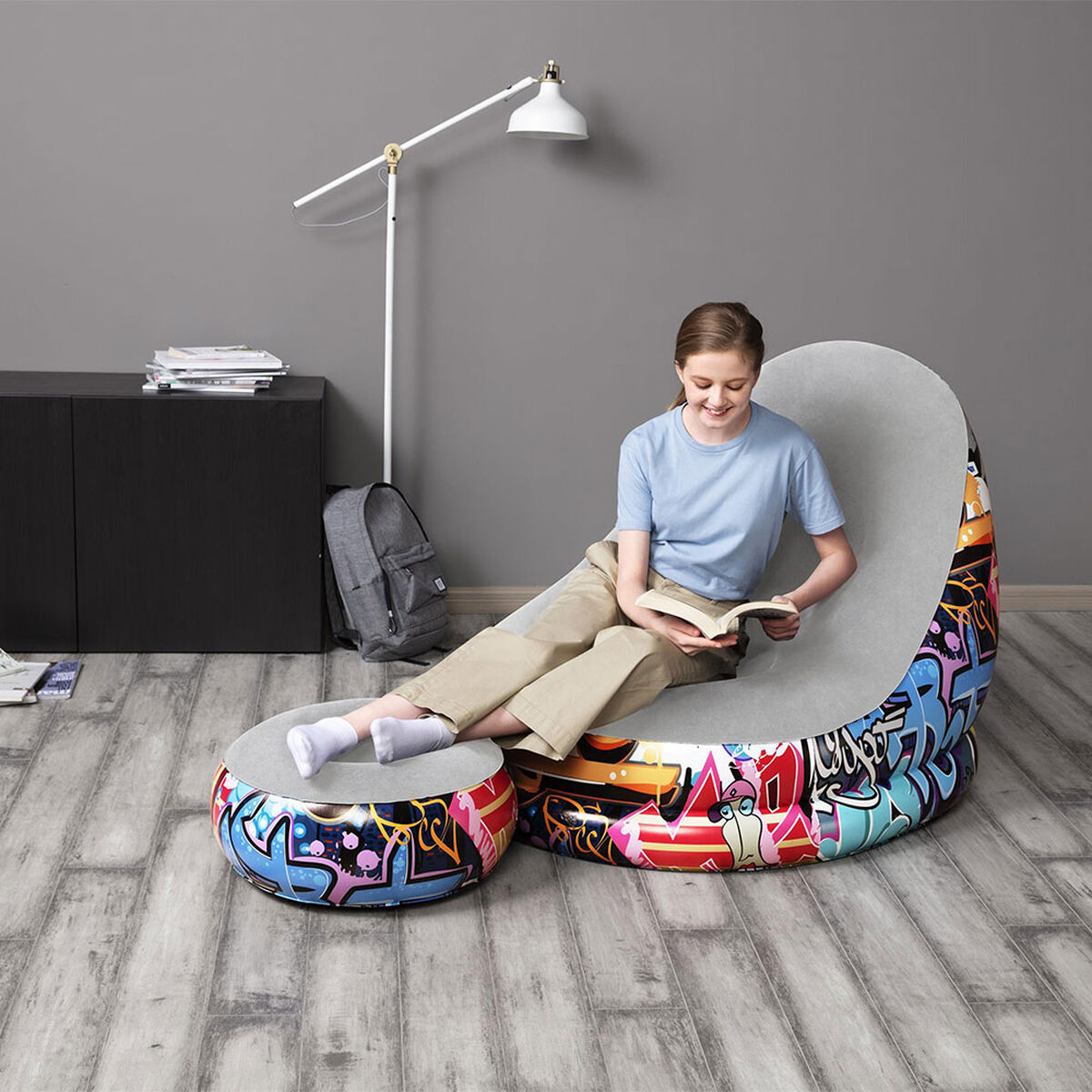 Sillon Inflable Bestway Puff con Posa Pies
