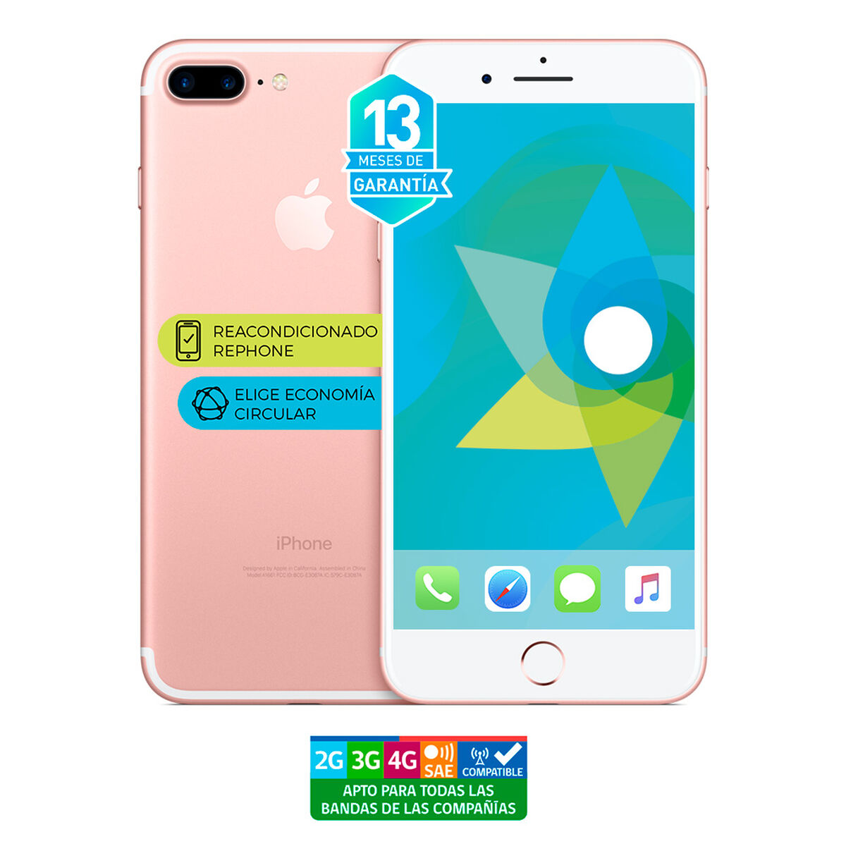 Celular Apple Iphone 7 Plus 128GB 5.5" Reacondicionado Rosado Liberado