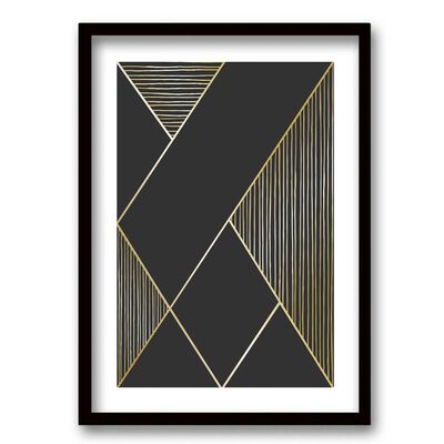 Cuadro Decorativo Retela Line Gold 70 x 50 cm