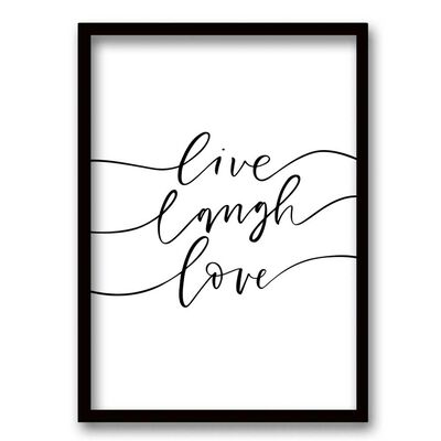 Cuadro Decorativo Retela Live, Laugh, Love 40 x 30 cm