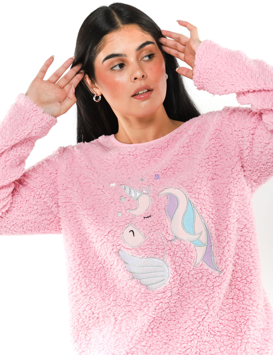Pijama de Polar Unicornio Mujer Icono
