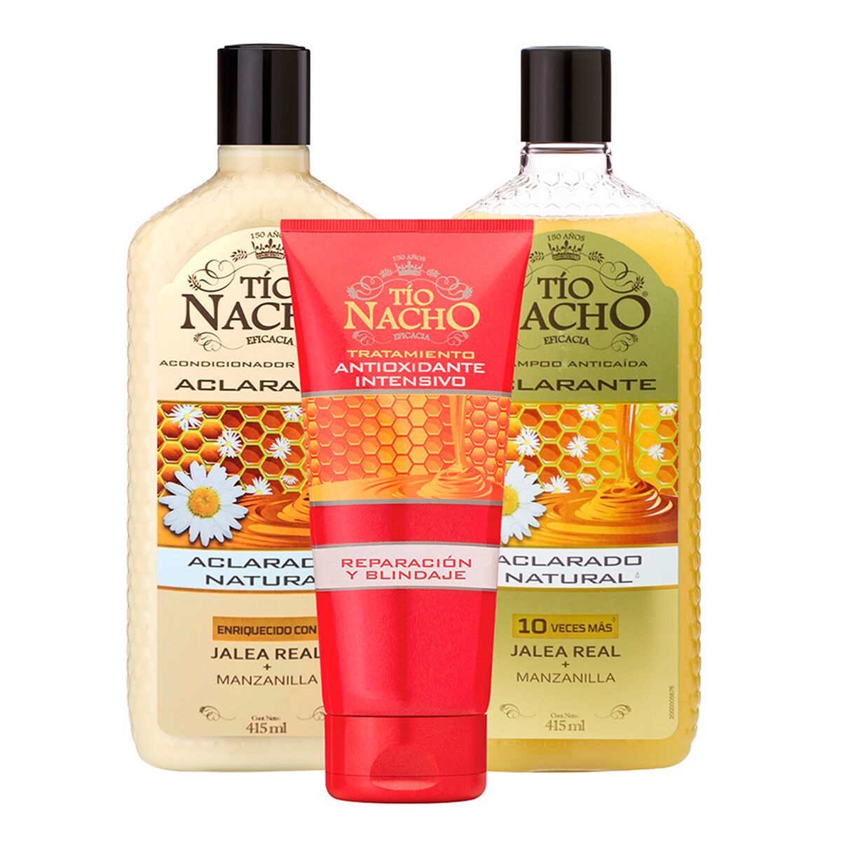 Tío Nacho Shampoo + Acondicionador Aclarante + Tratamiento Antioxidante