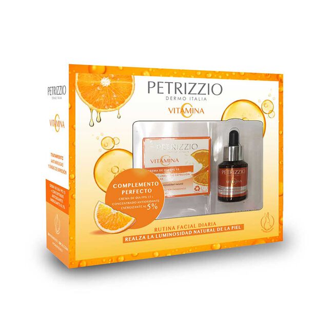 Set de Crema + Sérum Concentrado Vitamina C Petrizzio