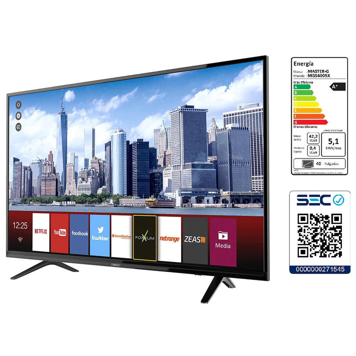 LED 40" Master-G GS4005X Smart TV Full HD