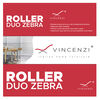 Cortina Roller Duo Vincenzi Gris 120 x 120 cm