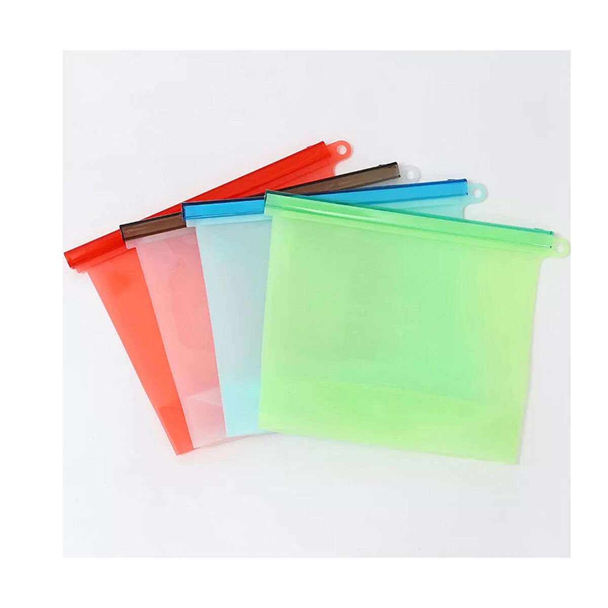 4 Bolsas De Silicona Reutilizables  Multicolor