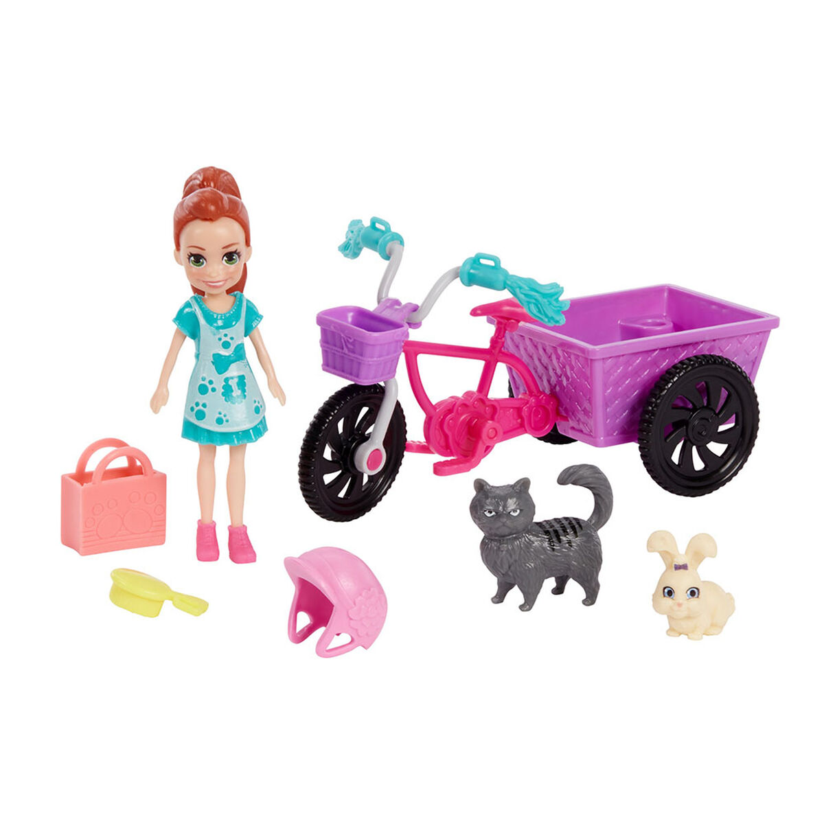 Polly Pocket Bicicleta Con Mascota