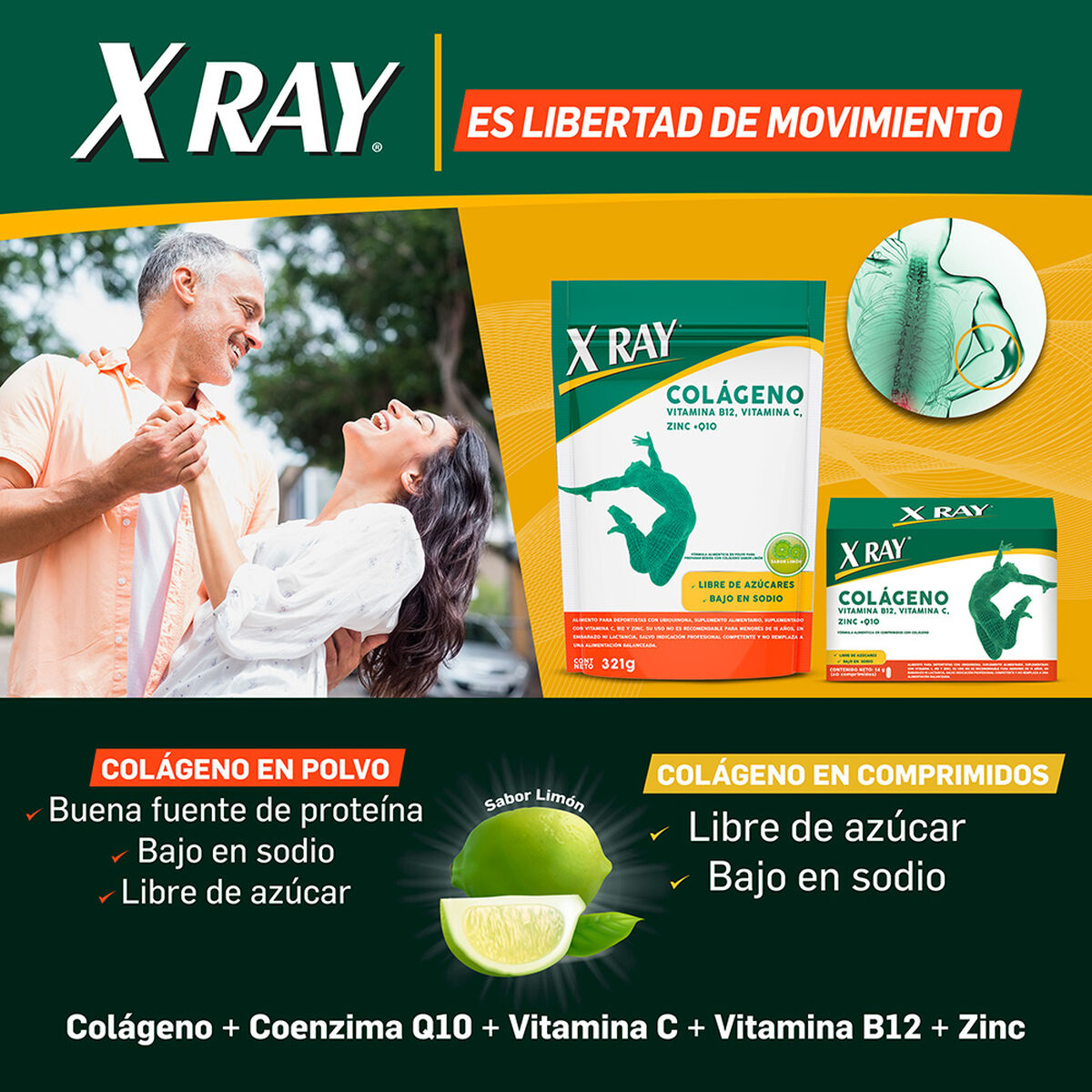 X Ray Colágeno Polvo 321 g. + Crema Beauty Care 50 g.