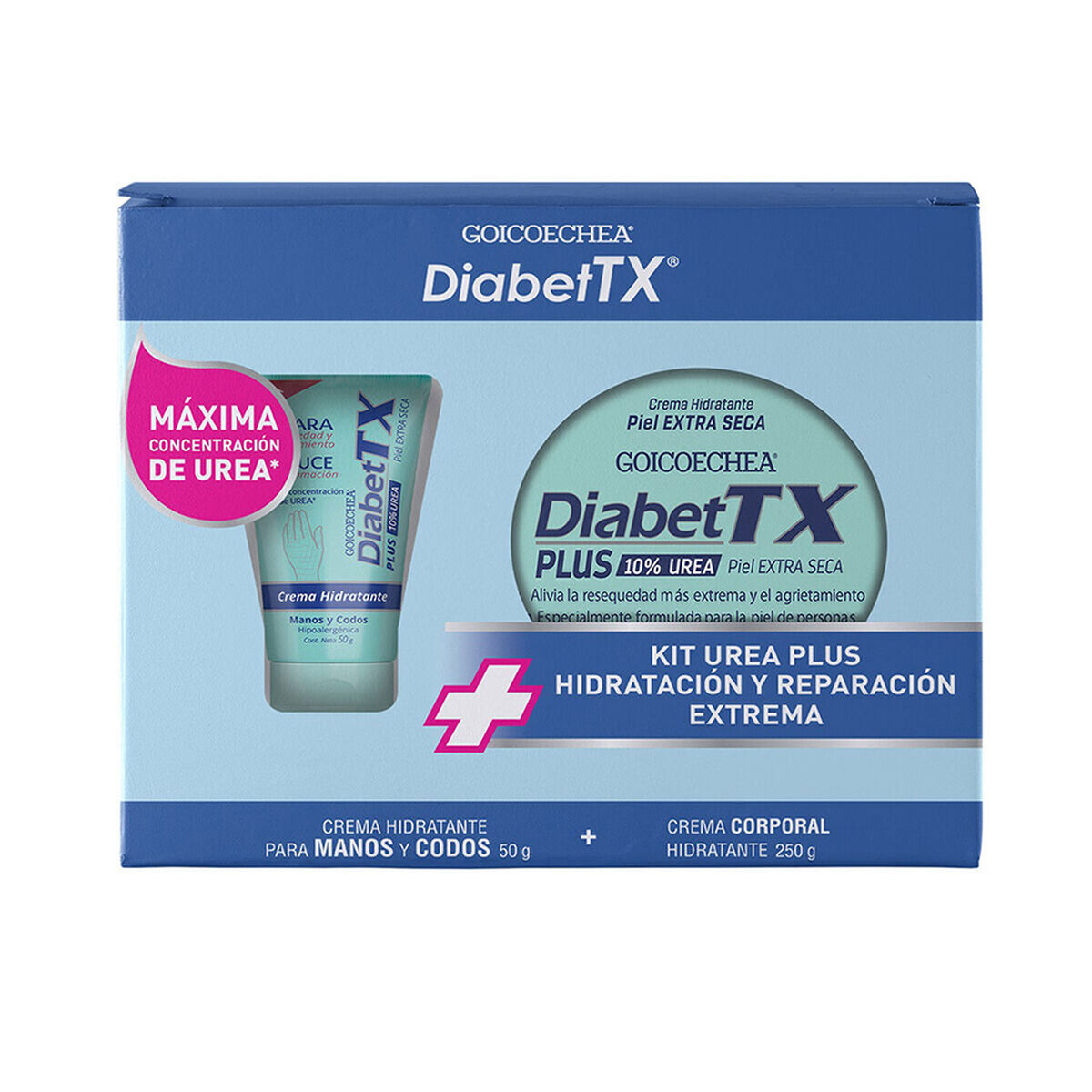 Pack Diabet TX Plus de 250 G + Crema Manos y Codos 50 G 10% Urea