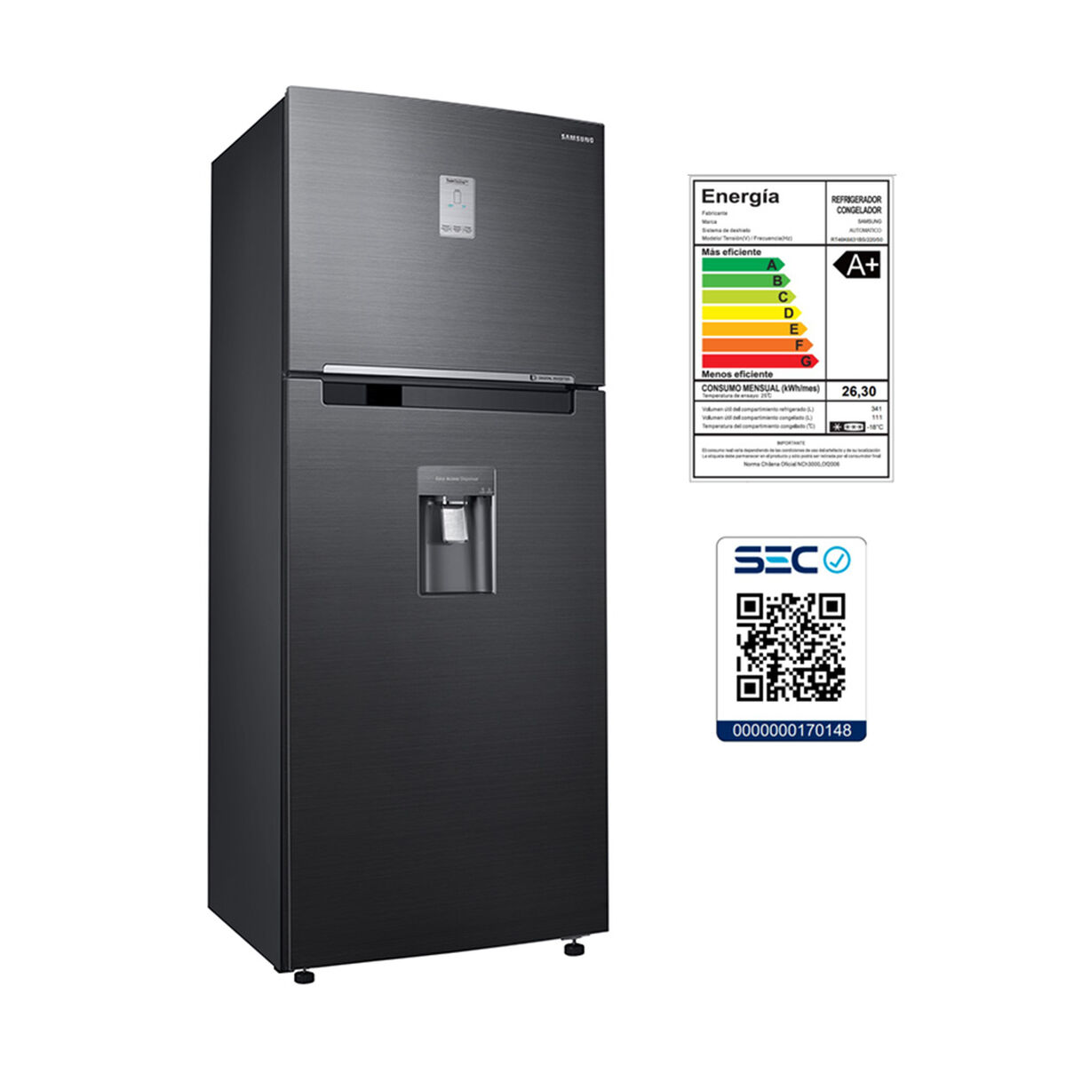 Refrigerador No Frost Samsung RT46K6631BS/ZS 452 lt