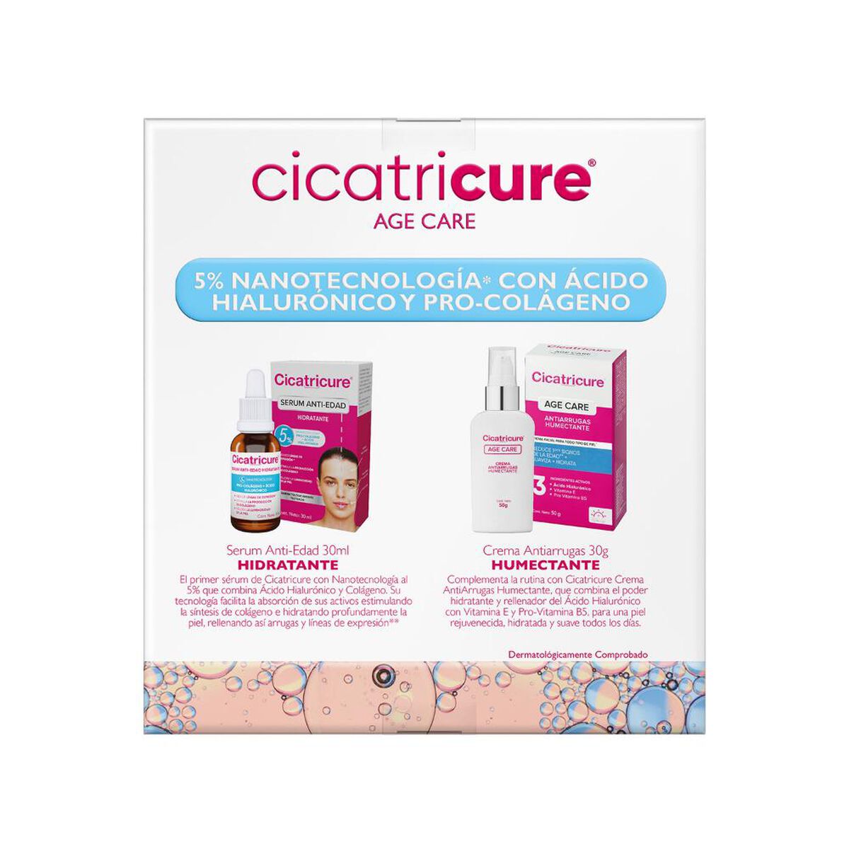 Pack Serum Hidratante 30Ml + Age Care Crema Humectante 50Gr Cicatricure