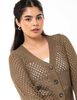 Sweater Crochet Con Botones Mujer Icono