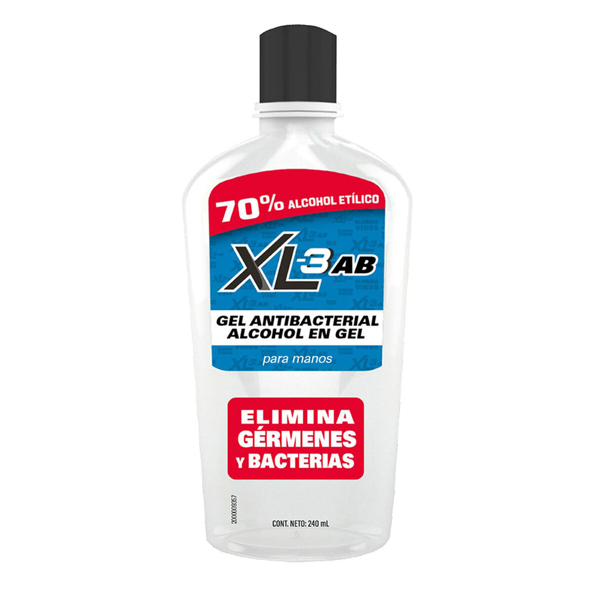 XL3 Alcohol en Gel Antibacterial 240 ml