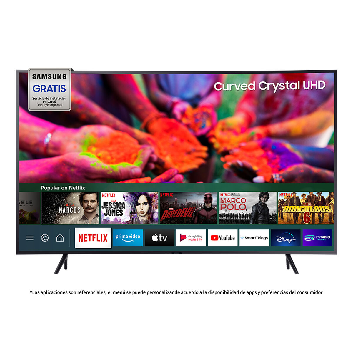 LED Curvo 65" Samsung TU8300 Smart TV Crystal 4K UHD