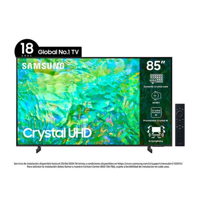 LED 85" Samsung Crystal Smart TV UHD 4K