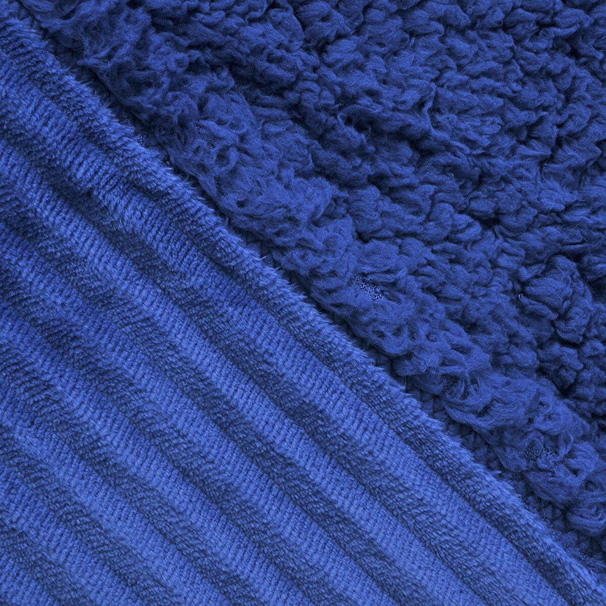 Manta Coral Sherpa Mashini Courduroy Azul 130 x 150 cm